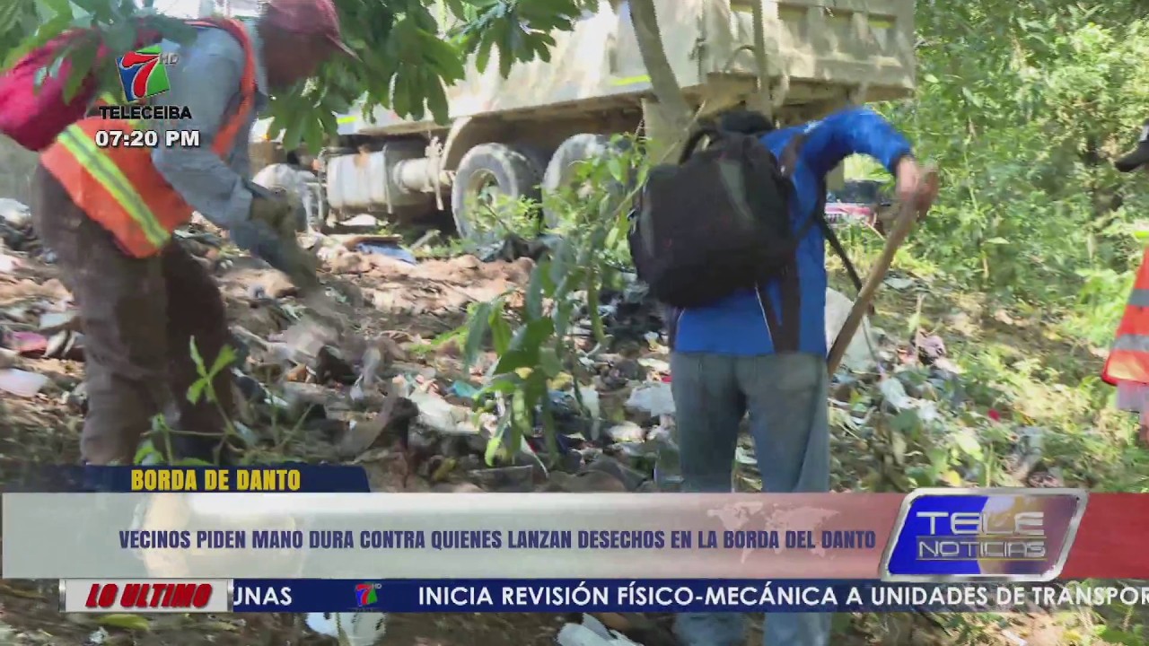 Piden mano dura contra quienes lanzan desechos en la borda del Danto en La Ceiba