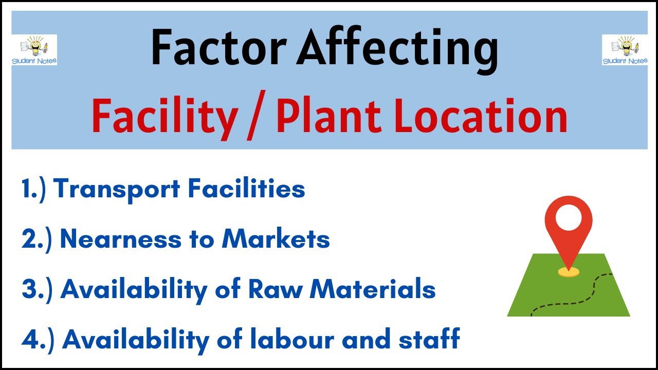 No.15 ~ Factor Affecting Facility or Plant location