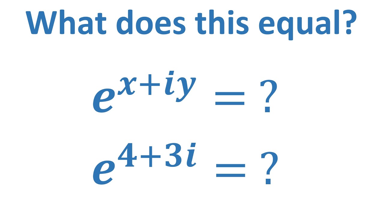 The Exponential Function in the Complex Numbers