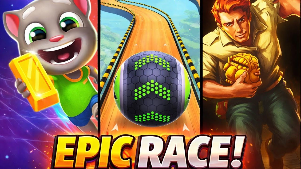 Going Balls vs Temple Run vs Tom Time Rush – Ultimate Speed Battle! 🔥 #vdrsgaming