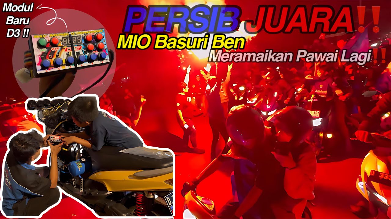 PERSIB JUARA‼️ MIO Basuri Ben Pasang Modul DAV D3 Baru, Khusus Untuk Pawai PERSIB 💙💛