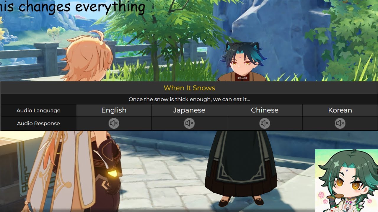 Listening to Xiao's old Korean voice and other characters