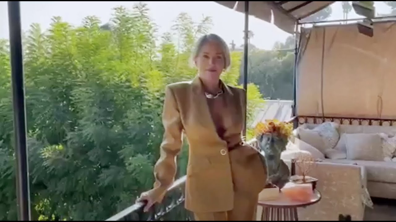 Sharon Stone opens Paris Fashion Week Womenswear Spring-Summer 2021