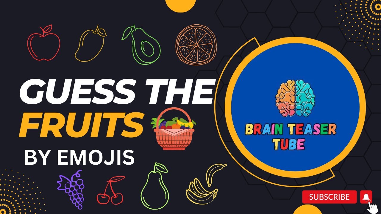 Guess the fruits by emojis | Emoji quiz | Fruit quiz | Quiz | Check your IQ level | #quizvideo #quiz