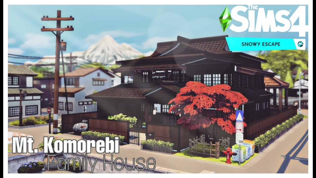 Mt. Komorebi Family House • SNOWY ESCAPE | Restricted Pack | No CC | Stop Motion Build | The Sims 4