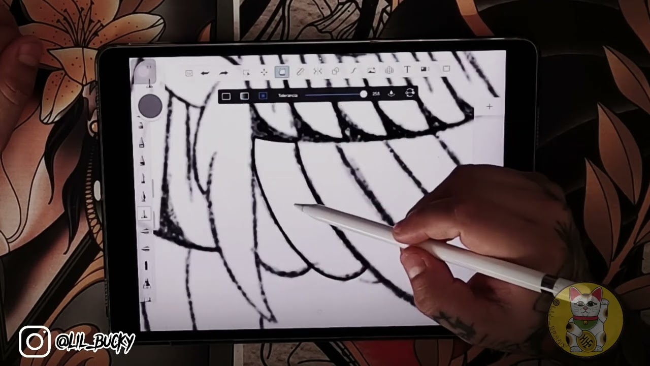 Sketchbook  explicando  herramientas de barra superior