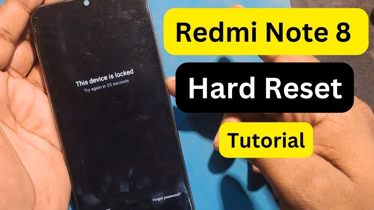 This  device is locked solution || How to hard reset Redmi note 8 ||
