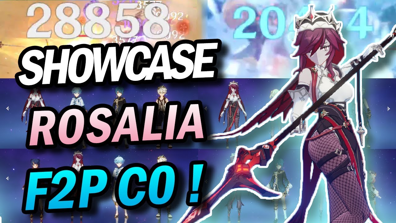 Les 4 MEILLEURES TEAMS F2P avec ROSALIA ! DPS Phys / Cryo / Hybride 4* - Genshin Impact