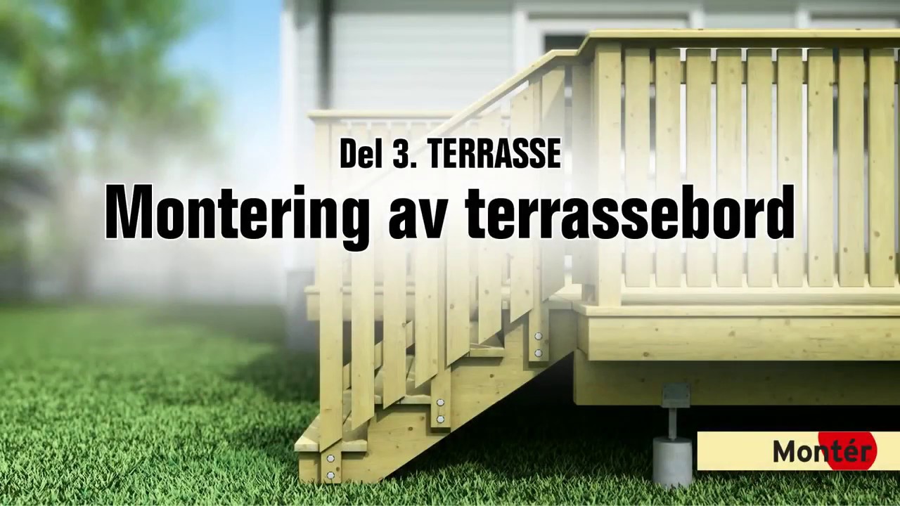 Hvordan bygge terrasse - Del 3 montering av terrassebord