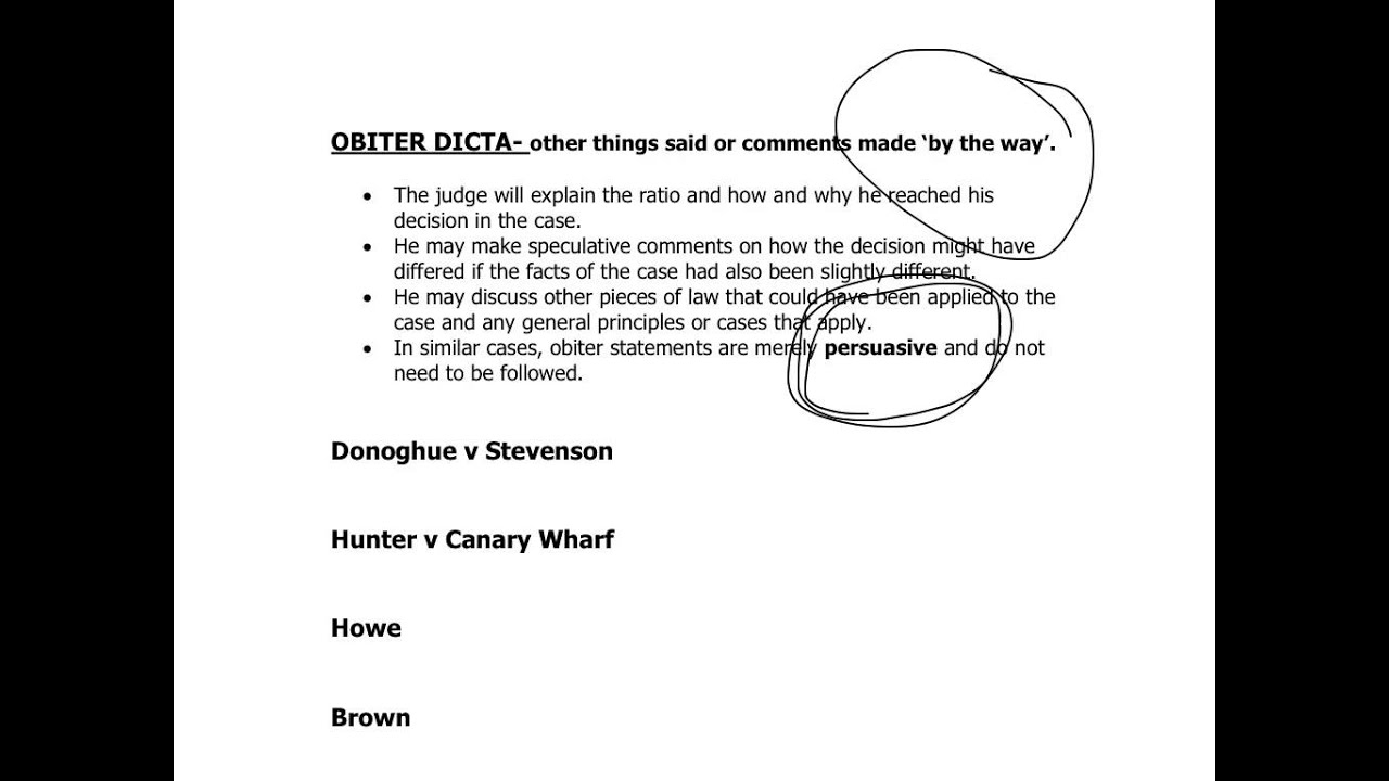 ratio and obiter