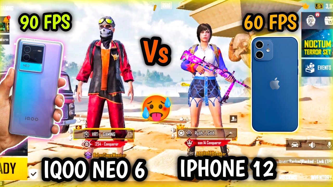 IQOO NEO 6 VS IPHONE 12 🔥 TOP AIM BOT 🥵 GAMEPLAY // BGMI AND PUBG TDM TIPS & TRICKS / IQOO NEO 6