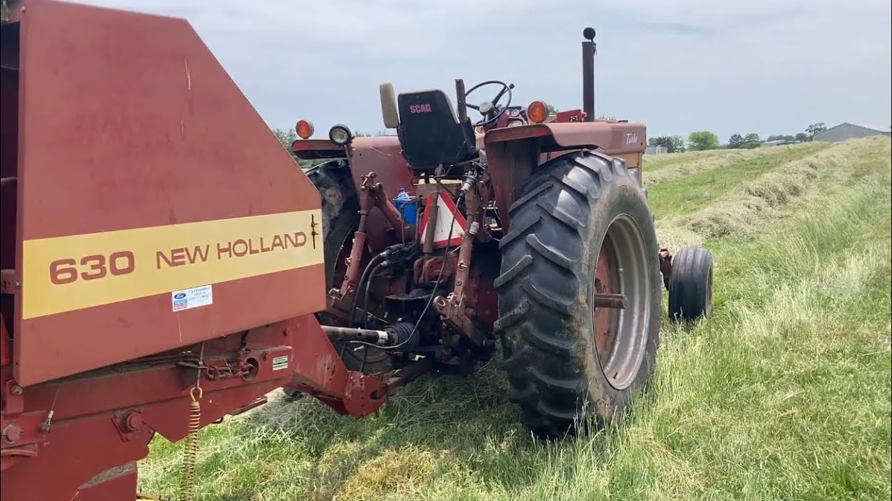 Baling pasture hay 1066 and 630 NH