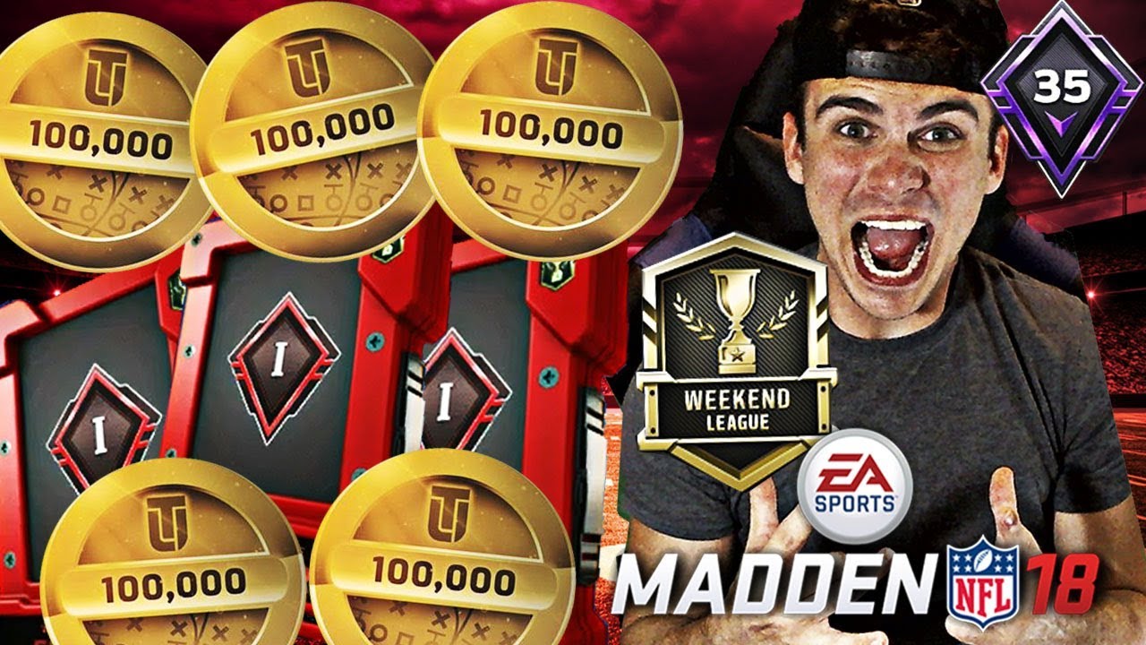 INSANE TOP 100 MADDEN 18 WEEKEND LEAGUE REWARDS!