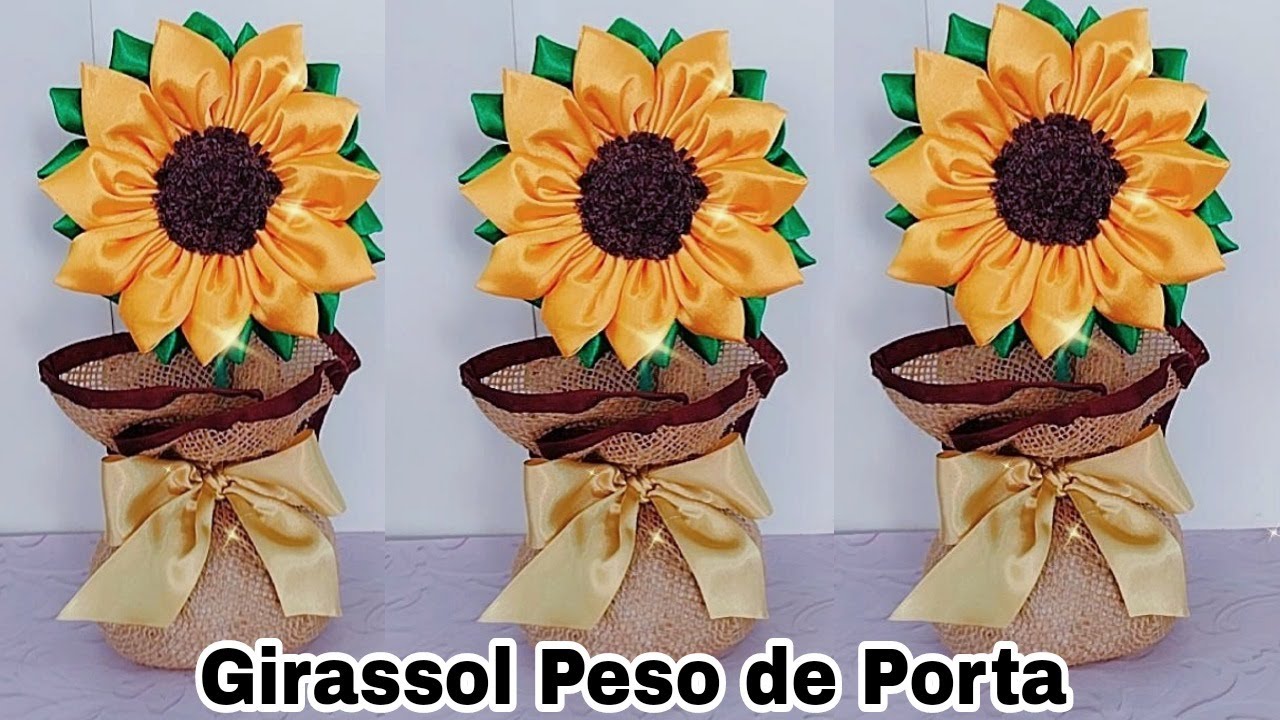 DIY- PESO DE PORTA GIRASSOL DE FUXICOS | VENDA MUITO 😍 / RENDA EXTRA