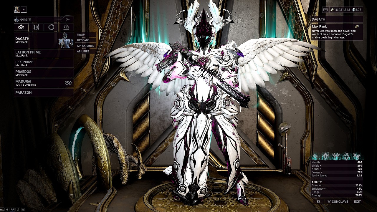 Warframe The Old Peace - Solo Steel Path Level 200 Dagath + Latron Incarnon