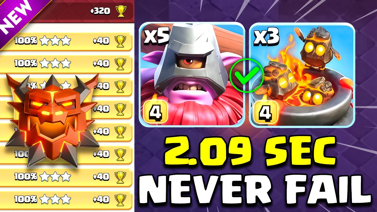 Never Fail Easy 320 in Legend Mode | BEST TH18 Thrower With Furnace Attack Strategy Clash of Clans