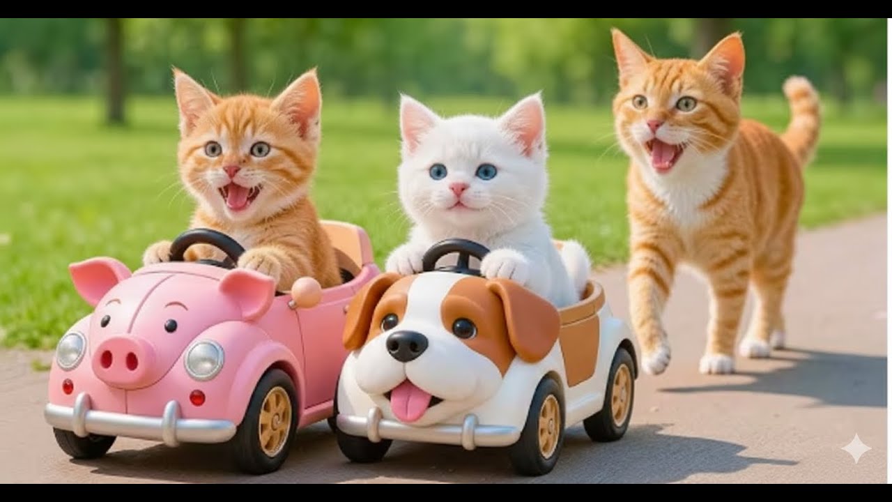 Mama Cat Trims Fur on the Farm and Makes Tiger Hat For Kittens At Home🐾🎩🐯