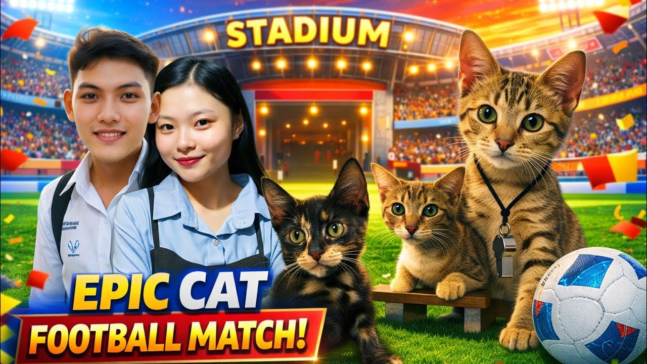 I Built a Football Stadium for My Cats… You Won’t Believe the Match!