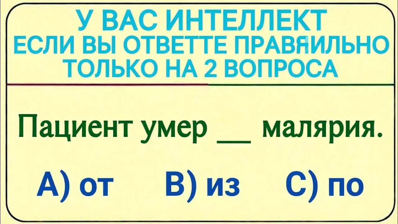 Проверь свой интеллект: ответь правильно всего на 2 вопроса! 🤓