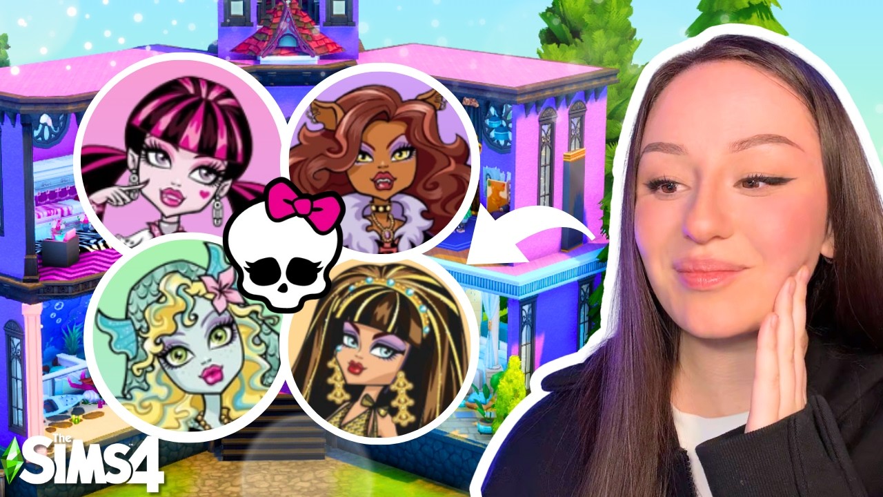 Every room is a different ICONIC Monster High Character! | The Sims 4
