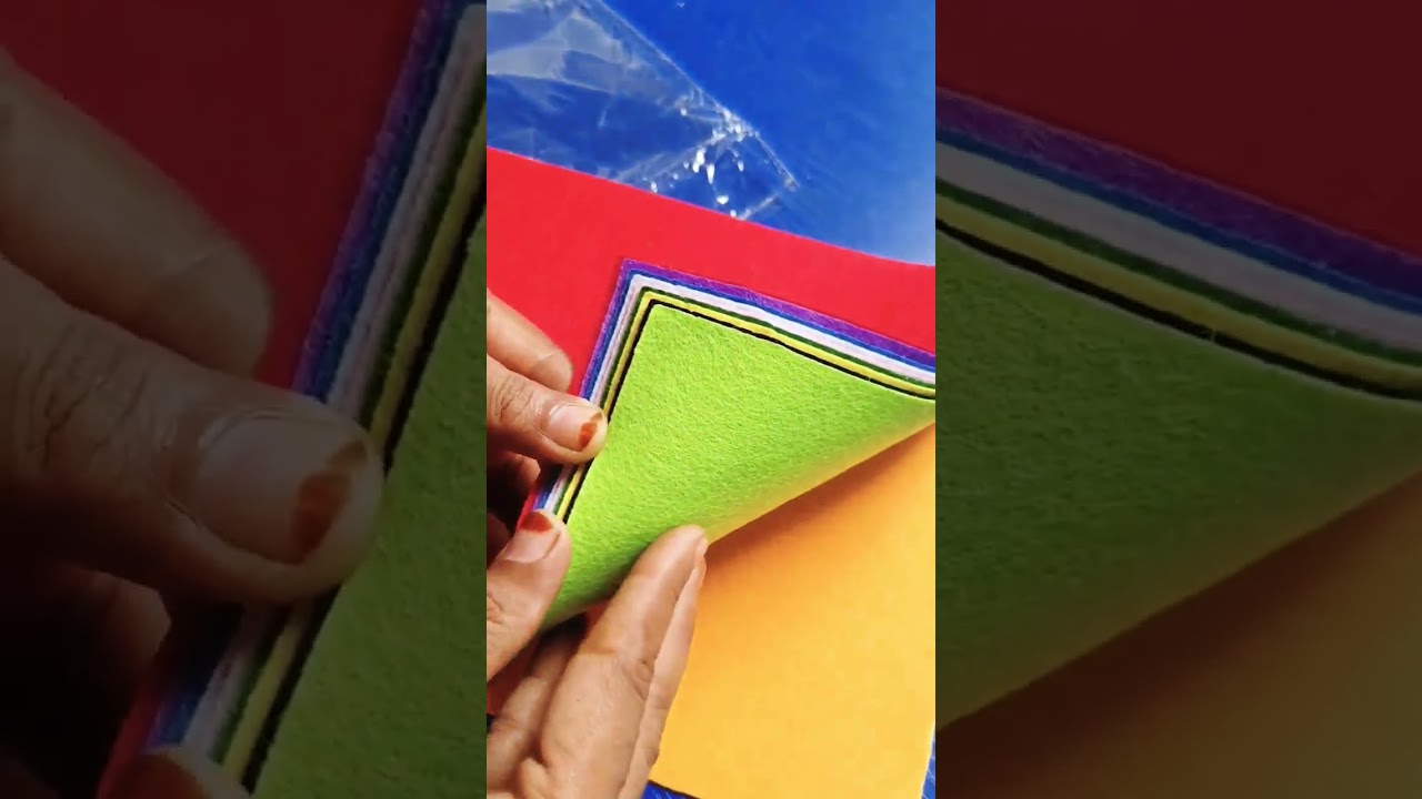 multicolored felt sheet unboxing #shorts #amazon #unboxing
