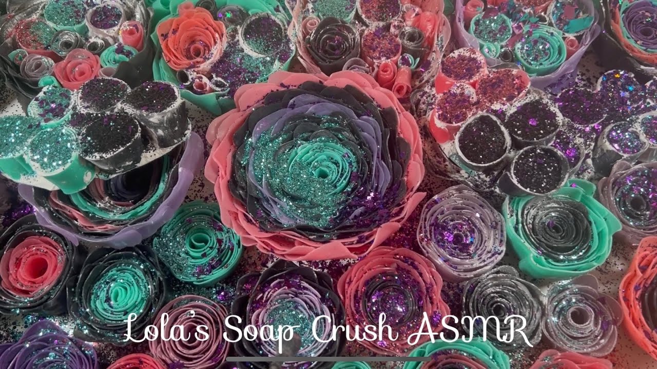 ASMR soap crushing! 6K celebration video with lots of our favorite things!! Giant soap roses, STARCH