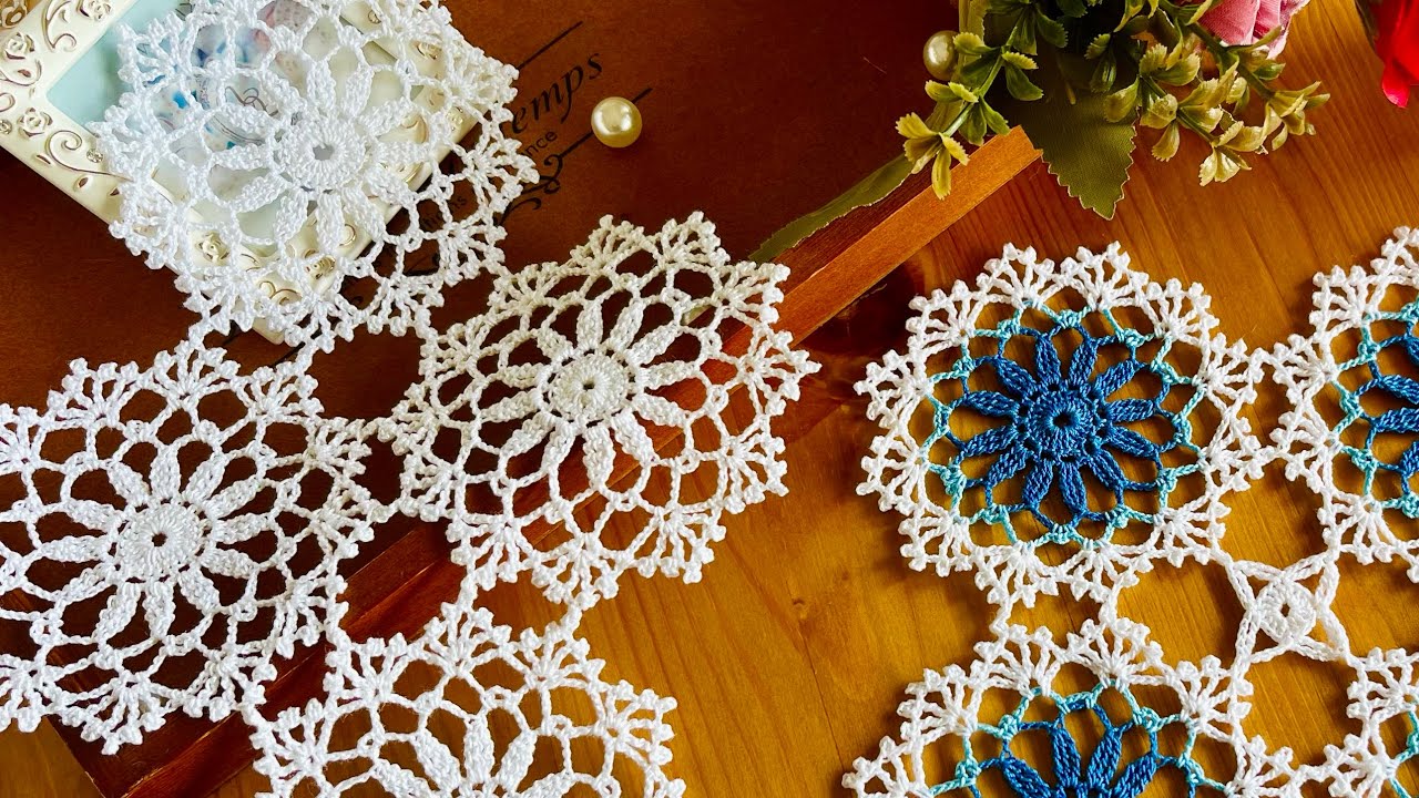 繋ぎ方2種類💫モチーフ繋ぎの編み方【編み図付き】｜How to crochet (Pattern)