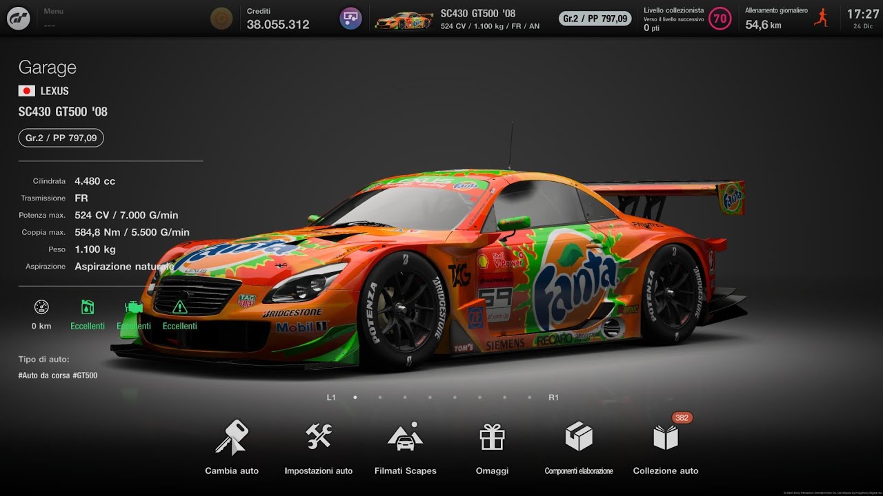 GT7 ABU DHABI 800PP - LEXUS SC430 GT500 '08