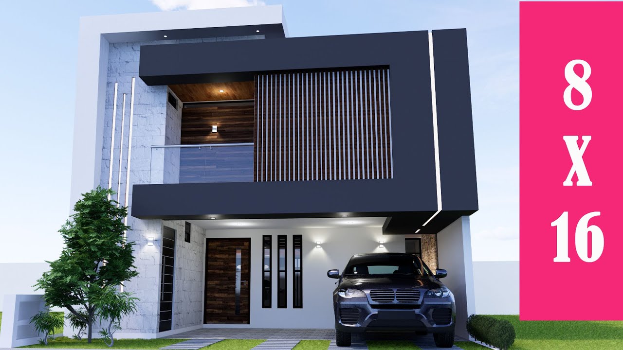 CASA  DE 8 X16 (Sala doble altura y Roof Garden)