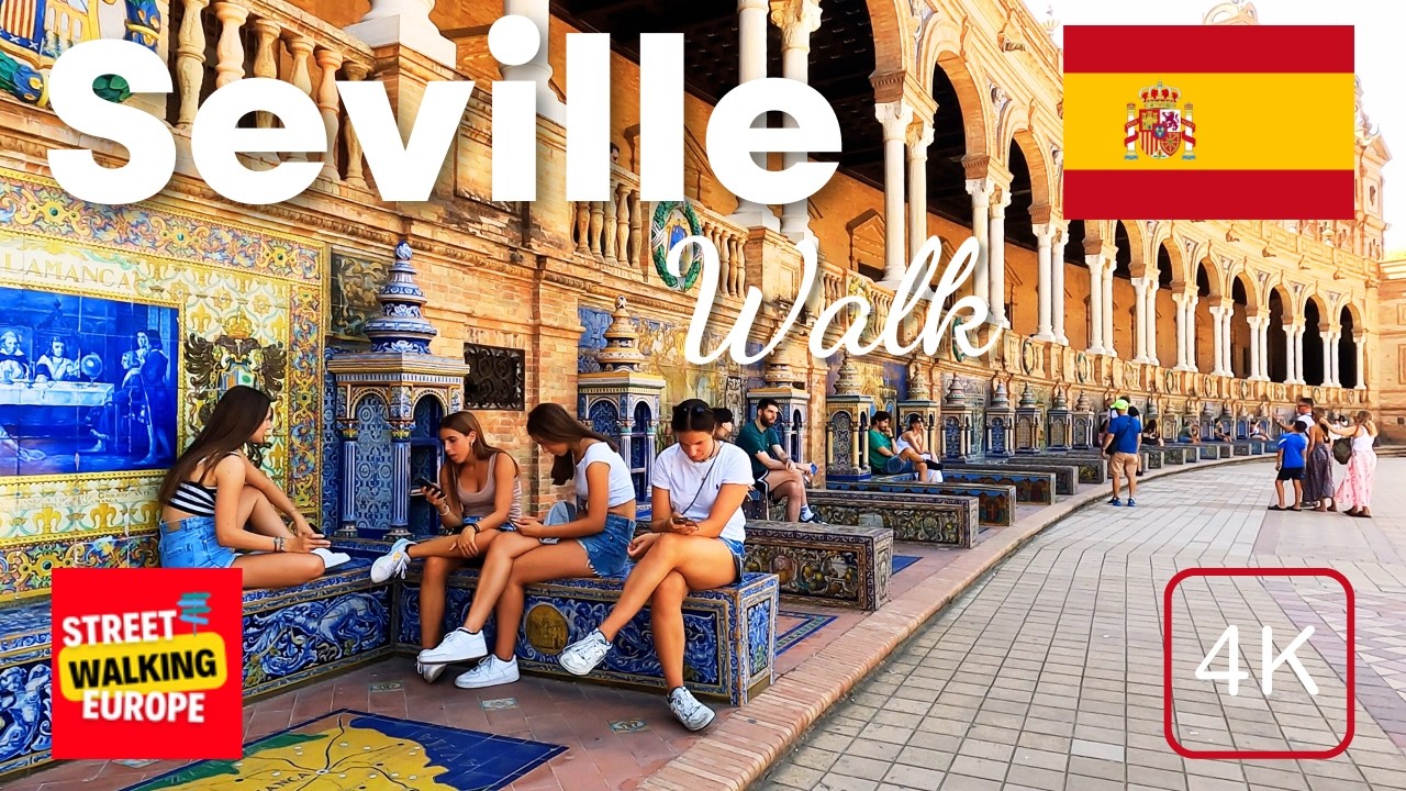Seville, Spain 🇪🇸 - 4K-HDR Walking Tour | City Tour Summer Street Walk