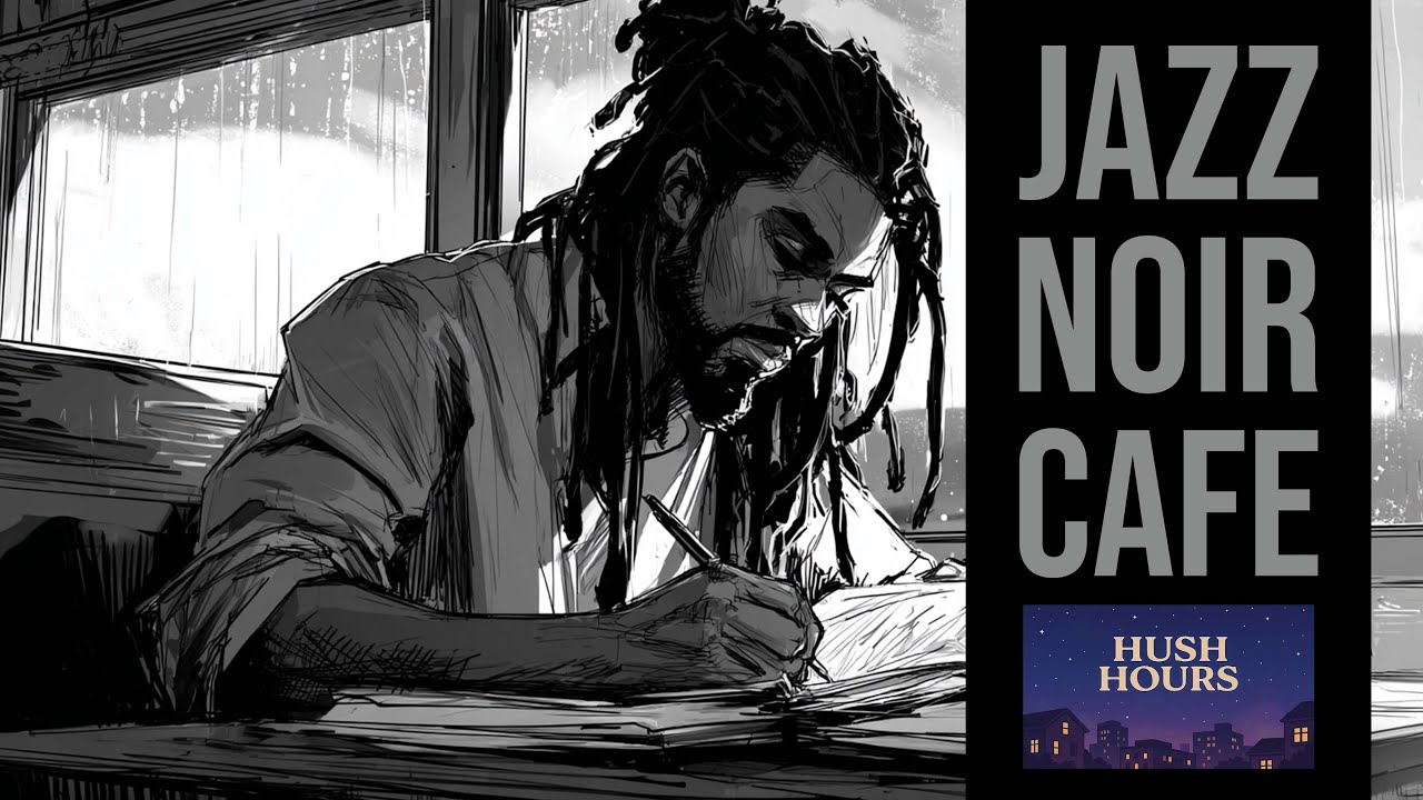 Jazz Noir Café ☕ | 1 Hour Writing, Studying, & Late-Night Vibes