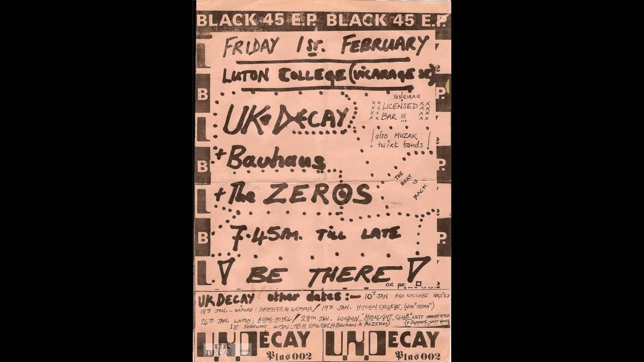 The origins of Gothic Rock - UK Decay & Bauhaus - ITV Anglia