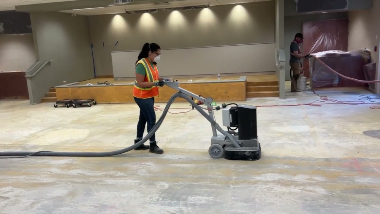 How to Remove Carpet Glue on Concrete with a Raider XL5 & PCDS - 1200 Sq. Ft /Hr