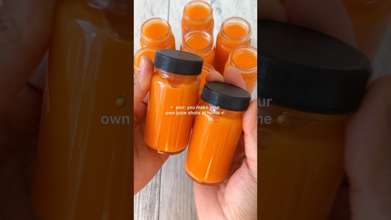 How to save money and make you own juice shots at home 🍊🥕🫚