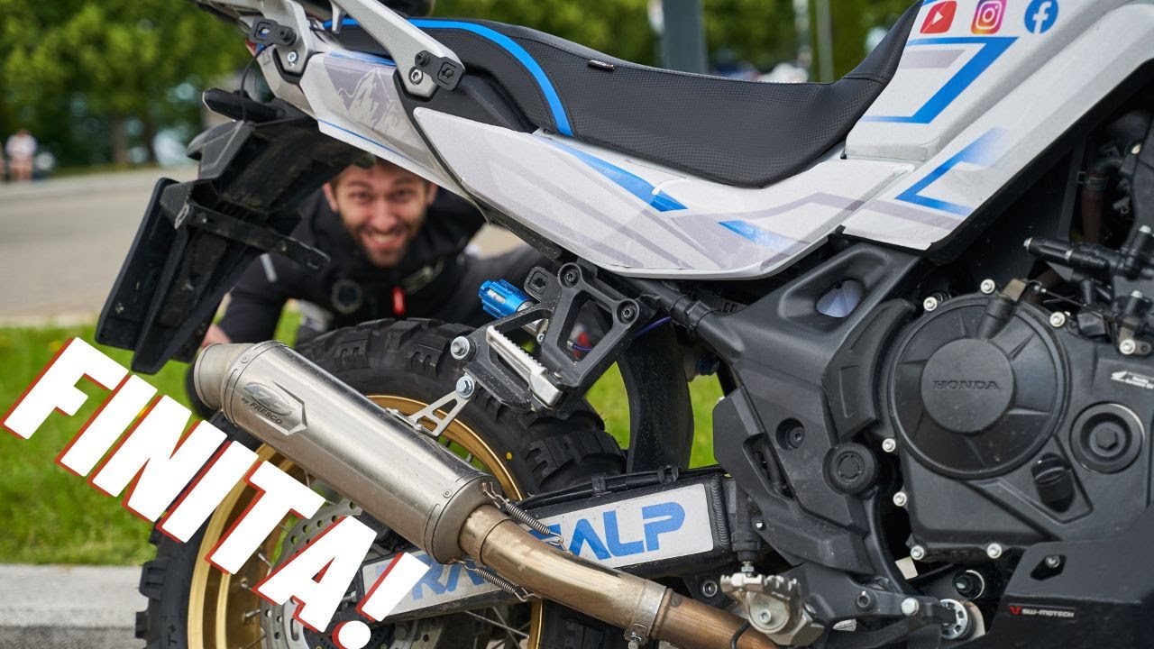 NUOVO SCARICO per la mia HONDA TRANSALP 750 🤩