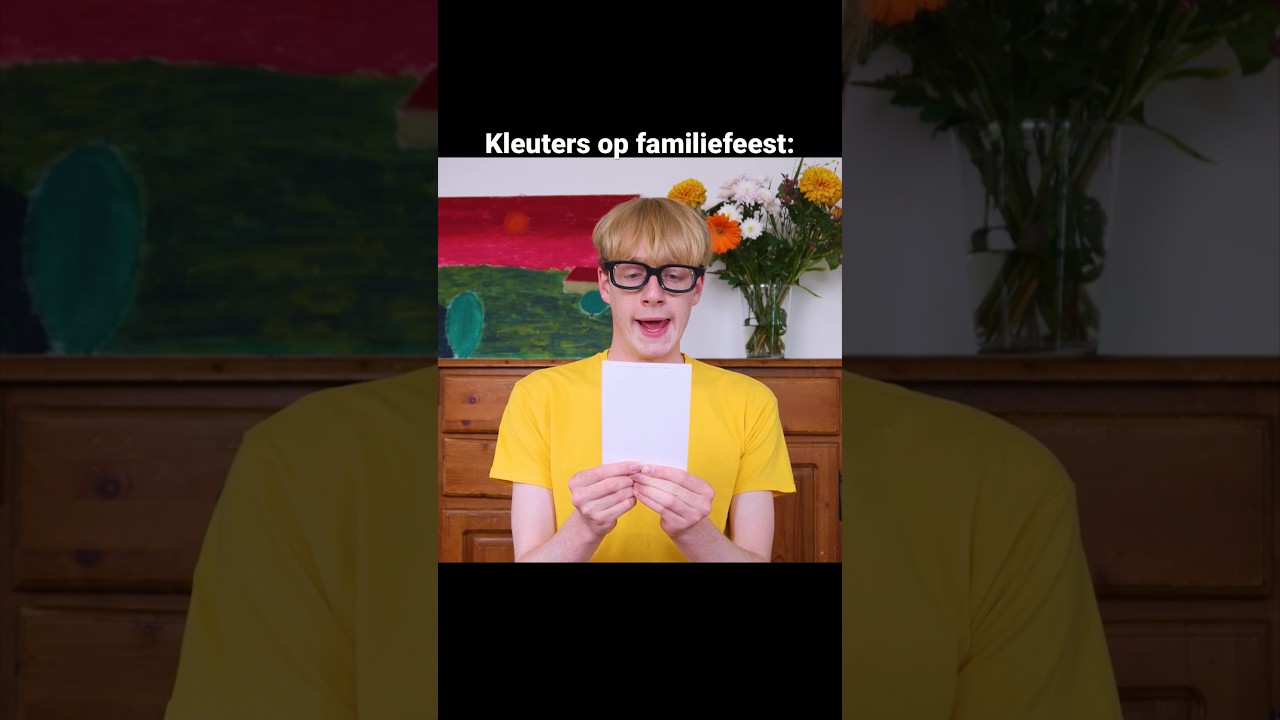 Kleuters op familiefeest 😂