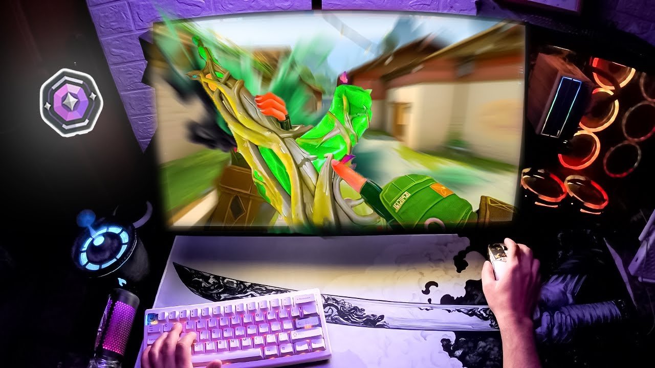 Thocky Keyboard with Screen. VALORANT POV ASMR