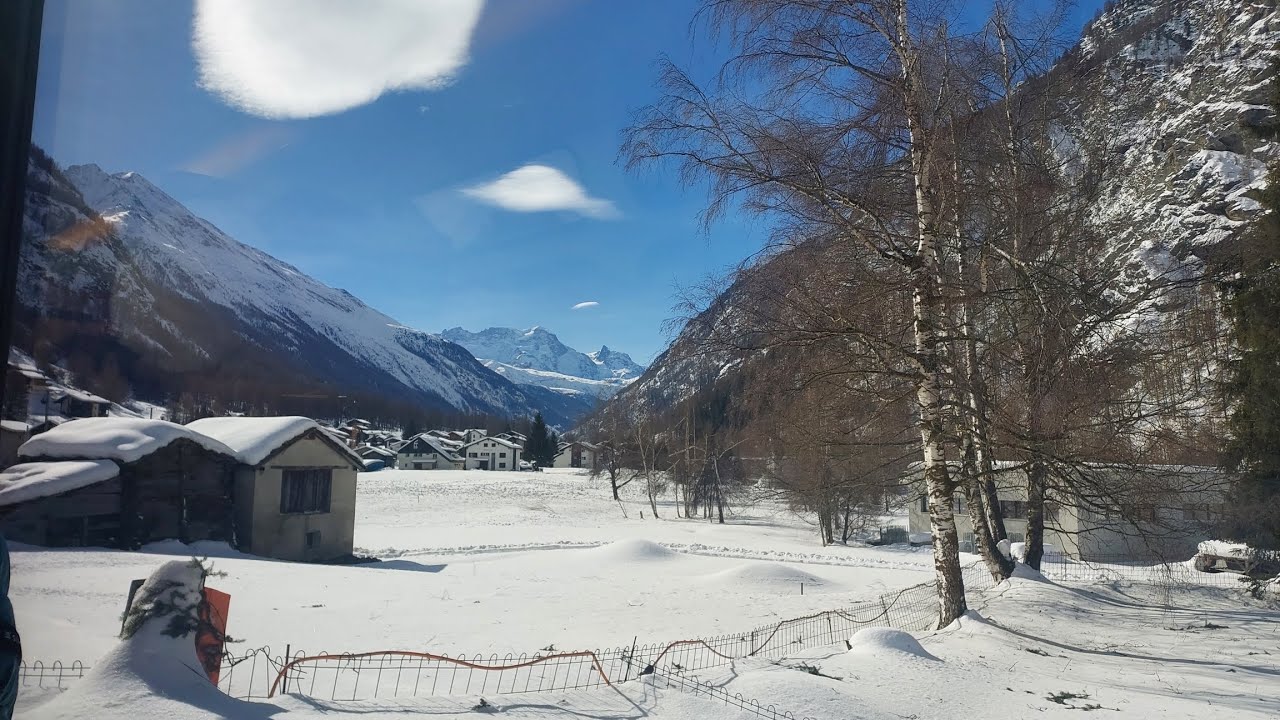 Swiss Train Journey to Zermatt 🇨🇭 | Most Scenic Ride in Switzerland