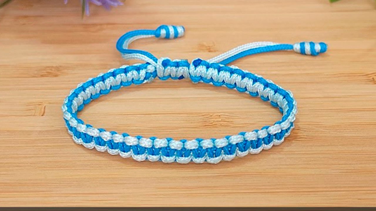 PULSERA NUDO PLANO DOS COLORES FACIL DE HACER // BRACELETS
