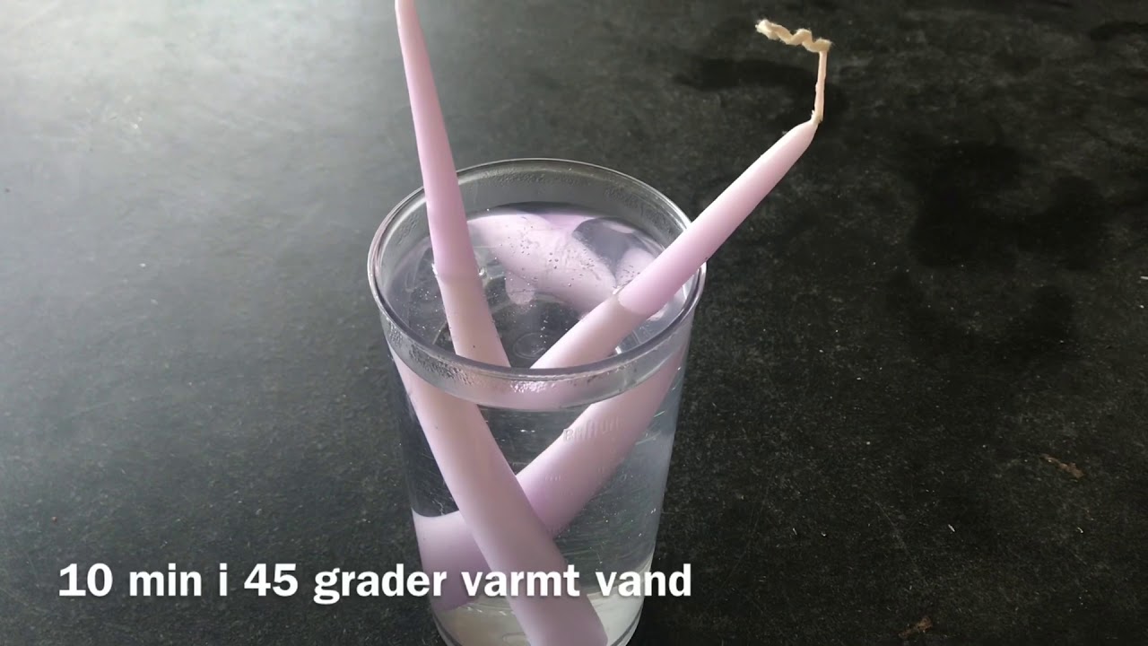 DIY snoede stearinlys
