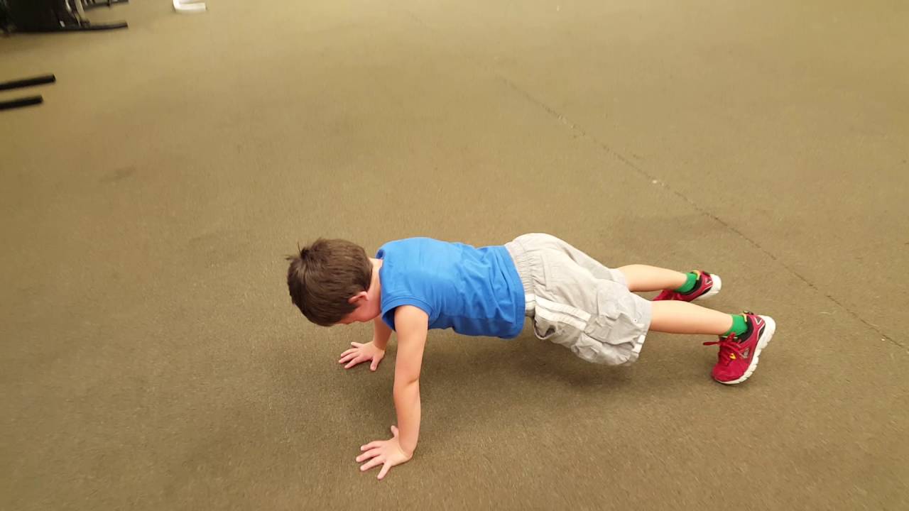 5 Year Old Does 30 Full Push Ups, Kids Workout, Nanuet Gym