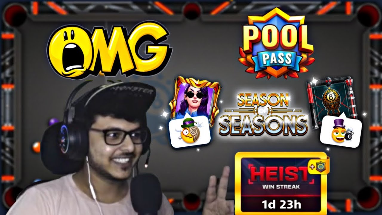 8 Ball Pool - Seasons of Seasons Event DESTROYED! Perfect Heist Win Streak Run👑💥