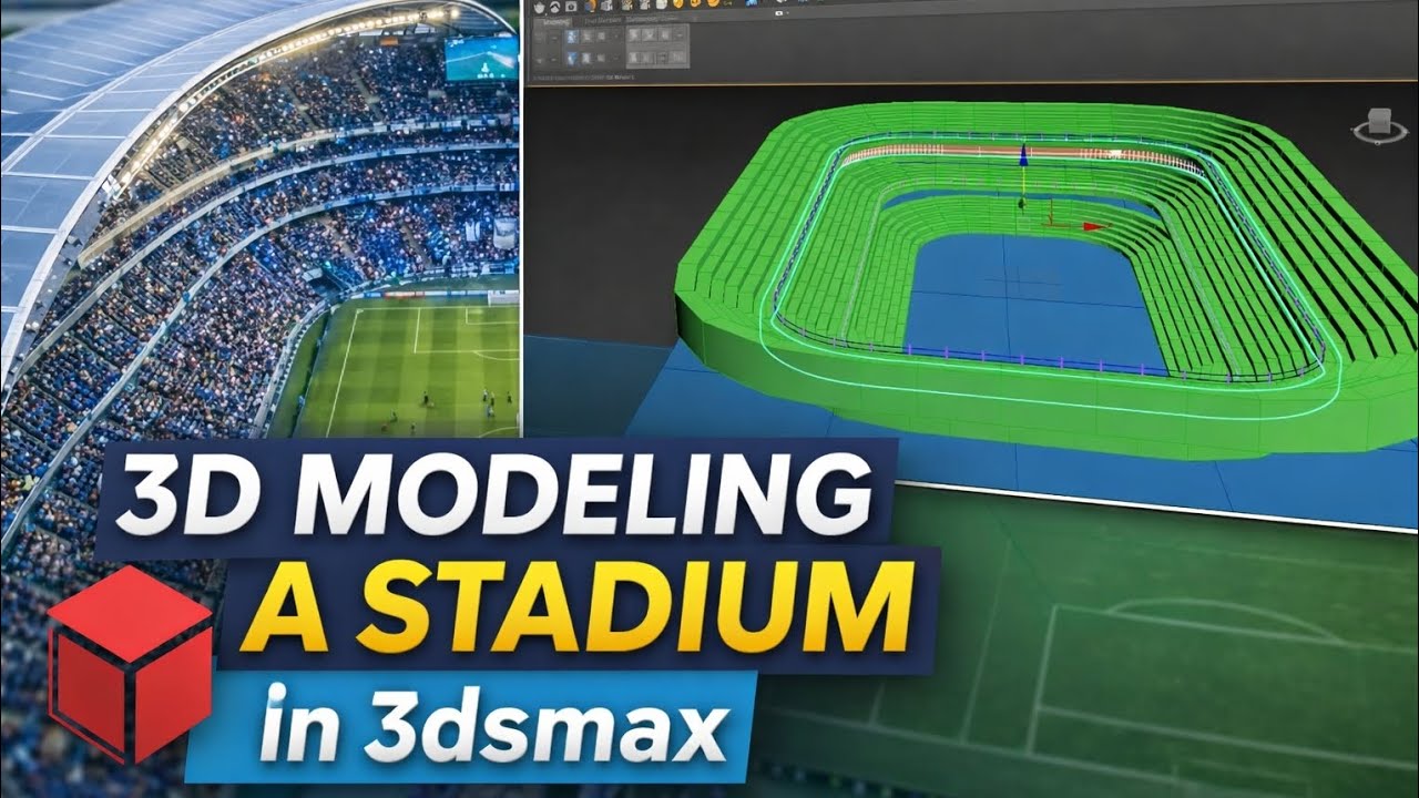 How to Model a Stadium in 3ds Max | Complete 3D Workflow