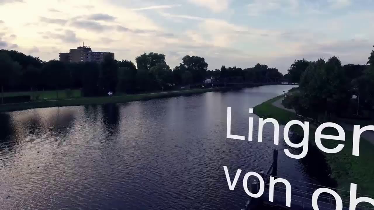 Lingen (Ems) Провинциальный немецкий городок с высоты птичьего полёта / Линген