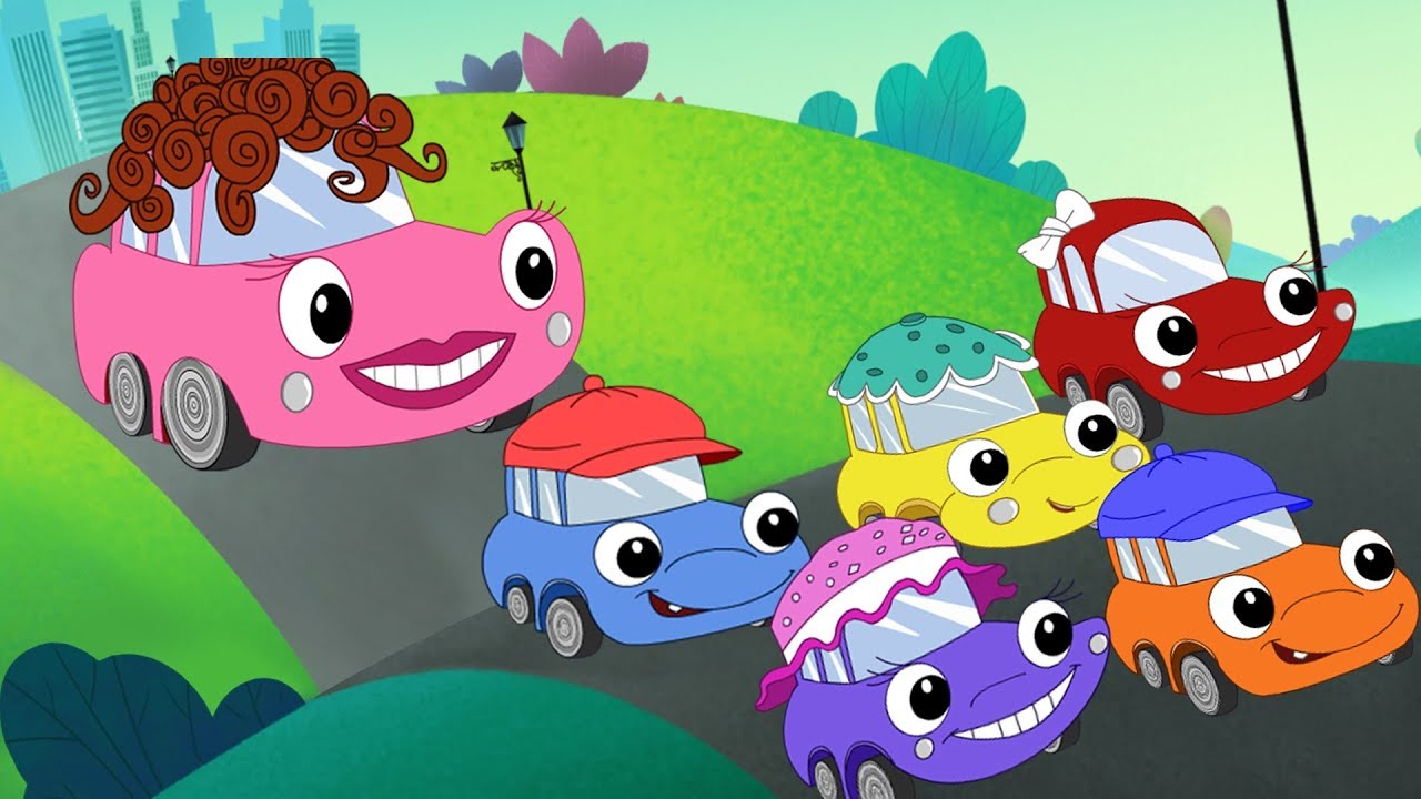 Five Little Cars Song Faster + Red Monster Truck + More Car Songs by Fun For KidsTV