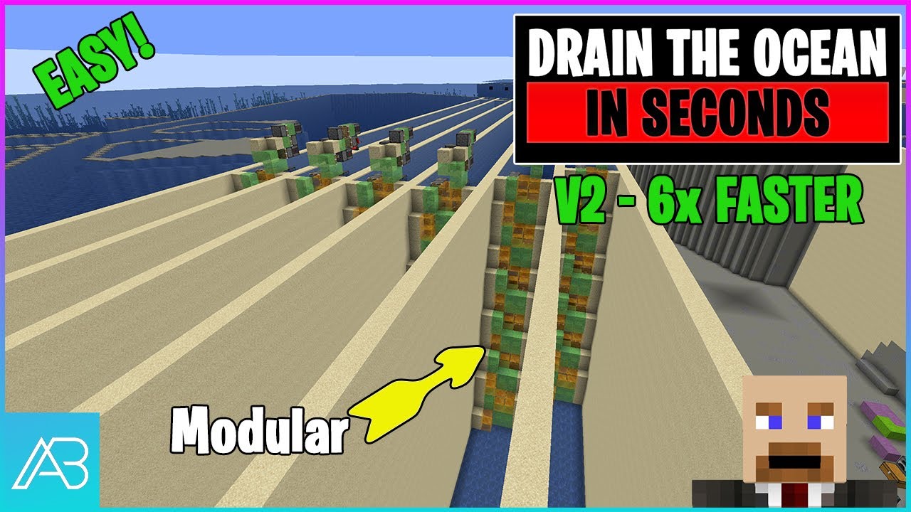 Модульная машина для удаления воды Minecraft!! Версия 2 (1.20 Java)