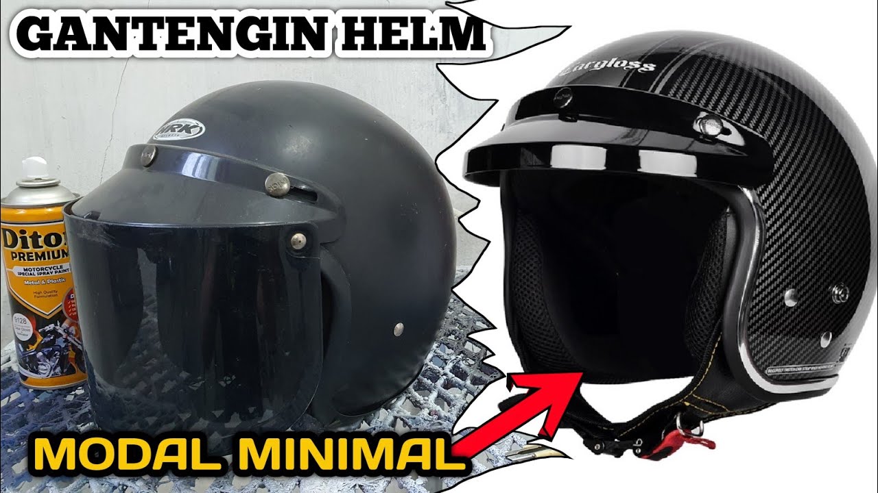 YAKIN GAK MAU COBA ? Trik gantengin helm modal minimal ganteng maksimal Pakai cat aerosol & wsd