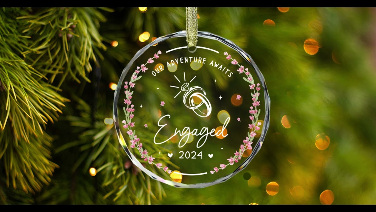 Christmas Married Ornament, Gifts for Newly Engaged Couples, Gifts for Couple Bride Groom Her Him