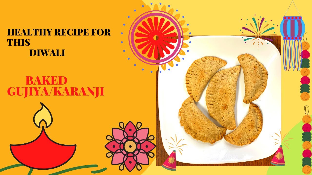 #BAKED GUJIYA OR KARANJI RECIPE || HEALTHY CRISPY YUMMY #DIWALI SPECIAL SWEET ||  NO MAIDA RECIPE