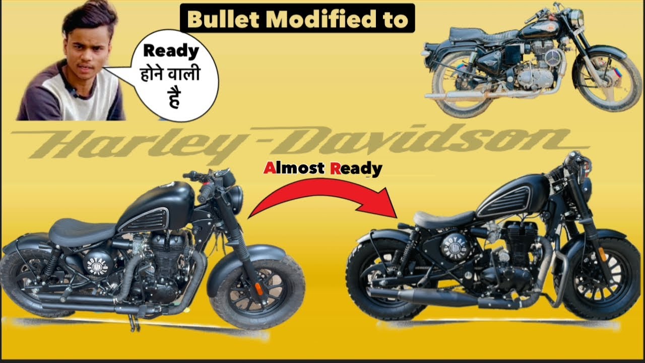 Almost Ready hai Bullet Modified to Harley Davidson Bobber Style🔥😱| Amazing custom Bike Modification
